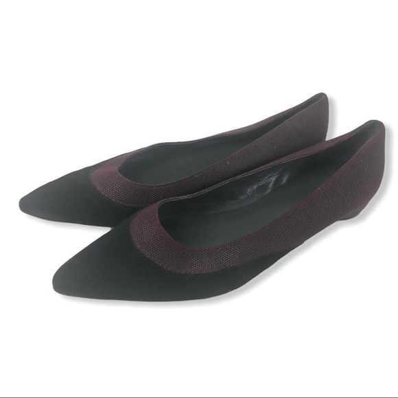 Stuart Weitzman Regent Suede Textured Leather Flat - Picture 12 of 15